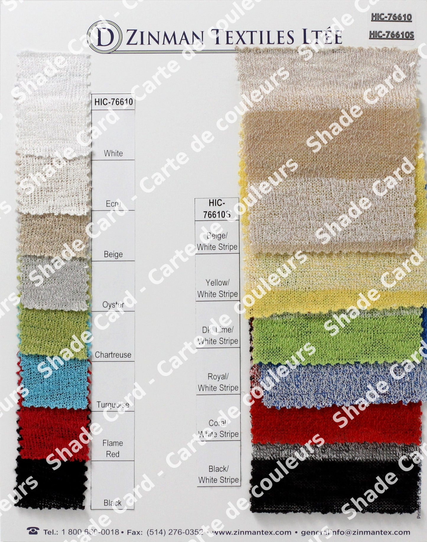 Gift Shade Card | Carte de couleur cadeau