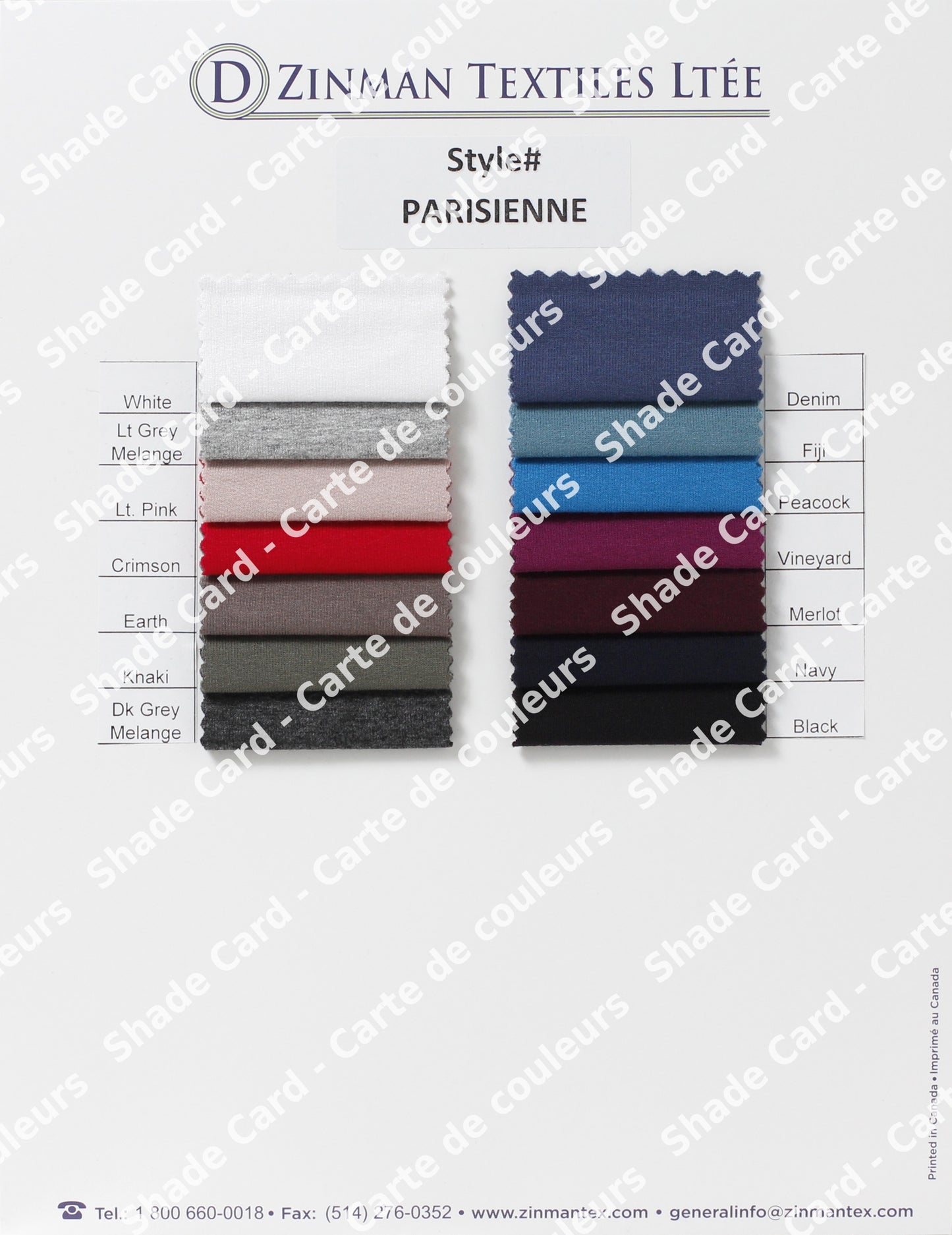 Gift Shade Card | Carte de couleur cadeau
