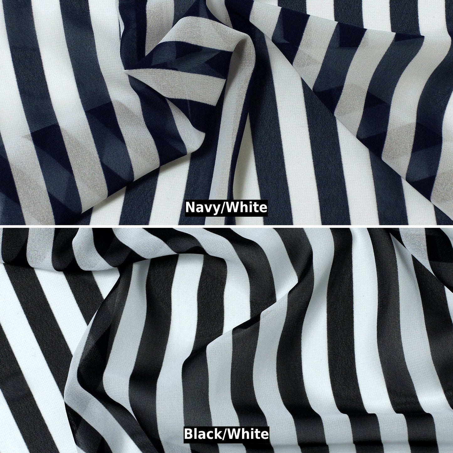 11005 STRIPE | Mousseline de polyester rayé