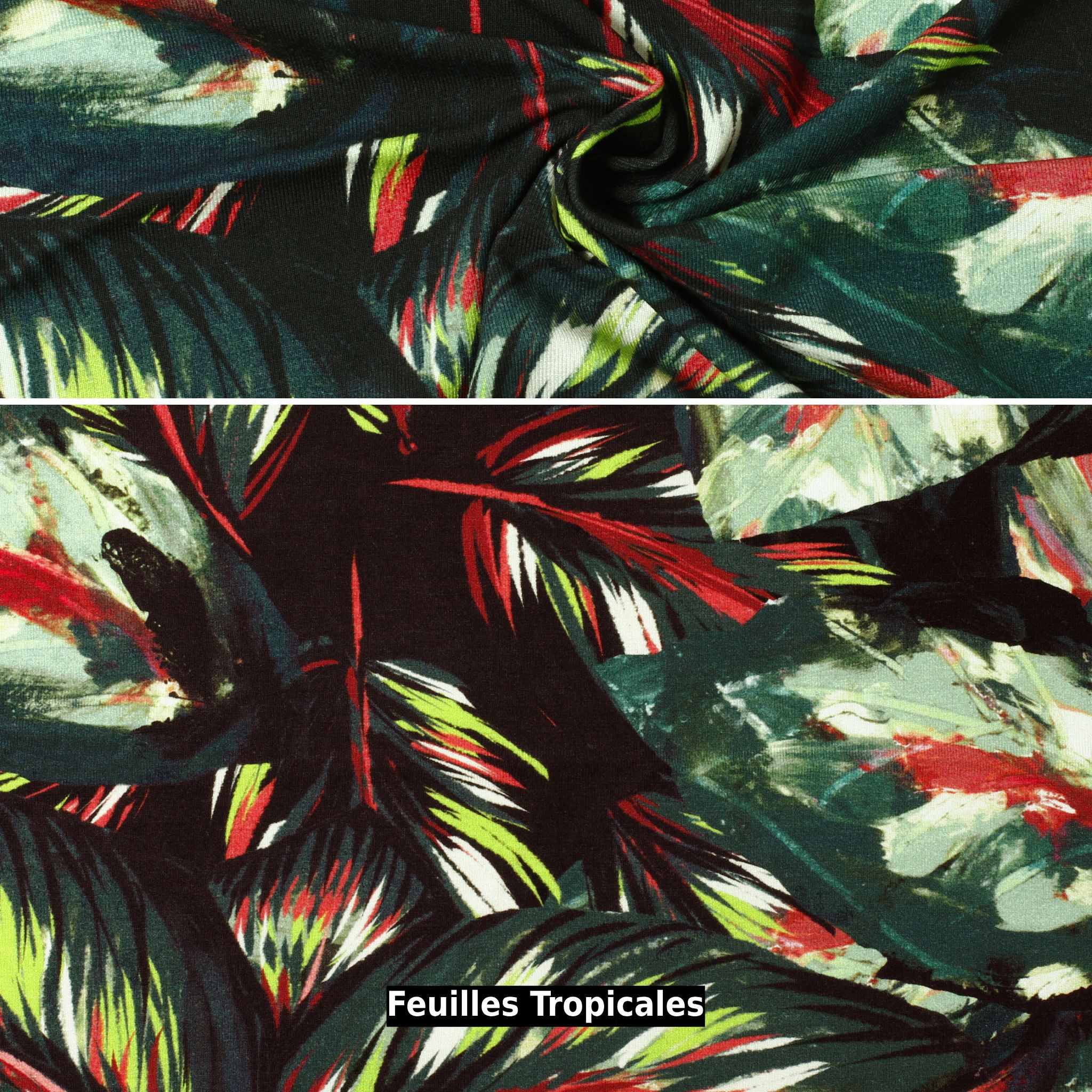 Feuilles Tropic | Printed Viscose Jersey