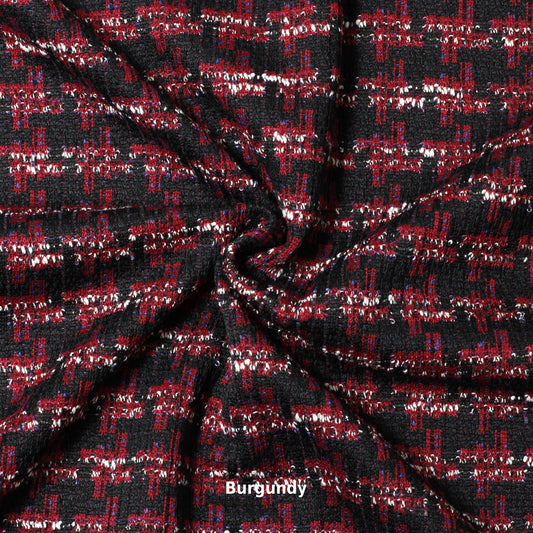 460-2492C1 | Houndstooth Knit Jacquard