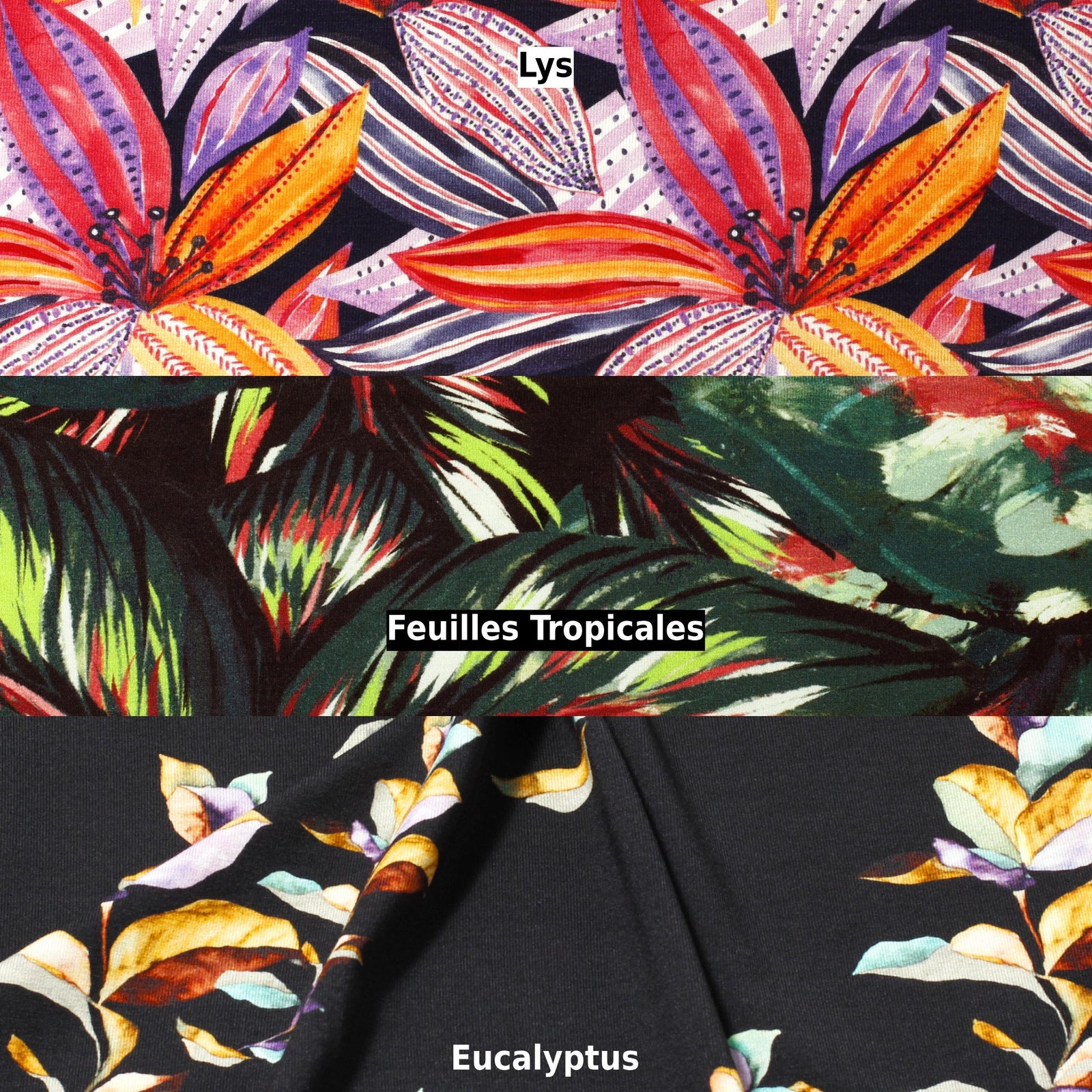 Feuilles Tropic | Printed Viscose Jersey