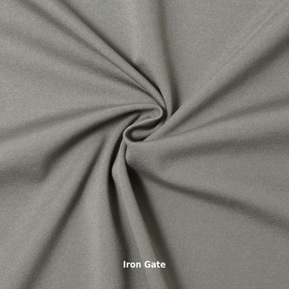 A swatch of knit pique fabric in a grey color, showing the texture and weave of the material.