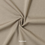 A swatch of knit pique fabric in a taupe color, showing the texture and weave of the material.