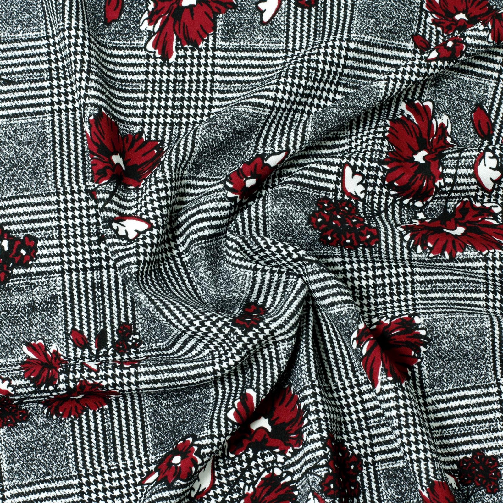 ROYAL GARDEN | Houndstooth Scuba Crepe
