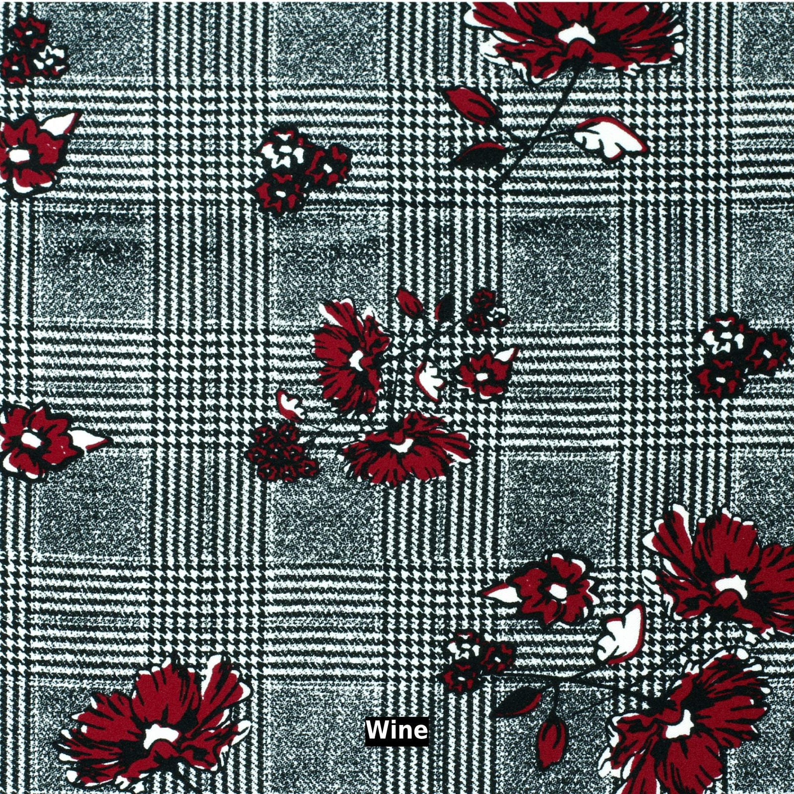 ROYAL GARDEN | Houndstooth Scuba Crepe