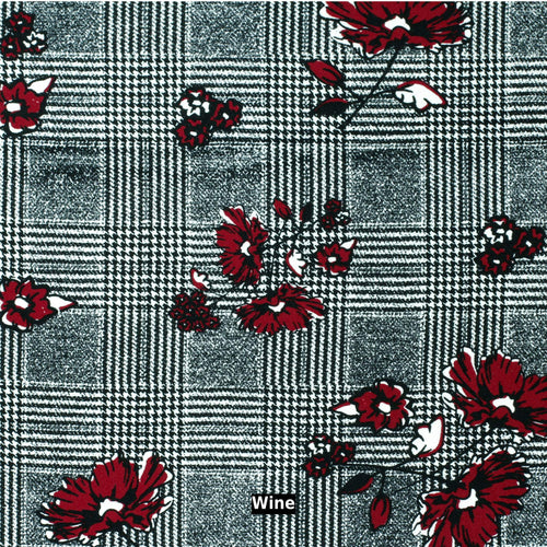 ROYAL GARDEN | Houndstooth Scuba Crepe