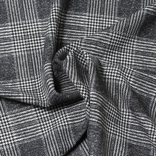 ROYALTY | Crêpe scuba imprimé pied-de-poule